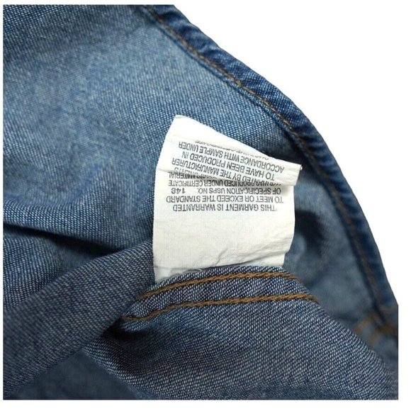 A+ by Sai Denim Shirt Mens Extra Large Long Sleeve Button Down 100% Cotton - Picture 6 of 6
